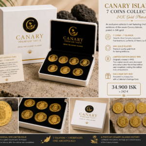 Canary Islands 7 Coins Collection — 24K Gold Plated
